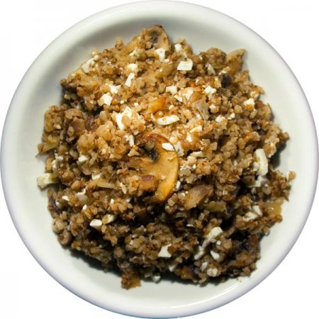 Гречневая каша с грибами и луком